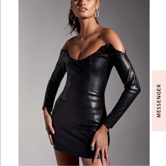 House of CB Dresses & Skirts - New House of CB London black vegan leather dress